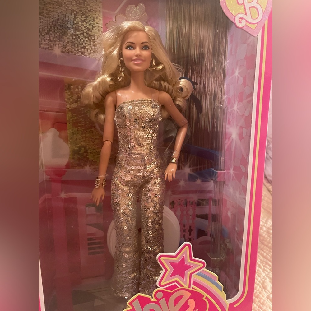 Movie Barbie, gold jumpsuit